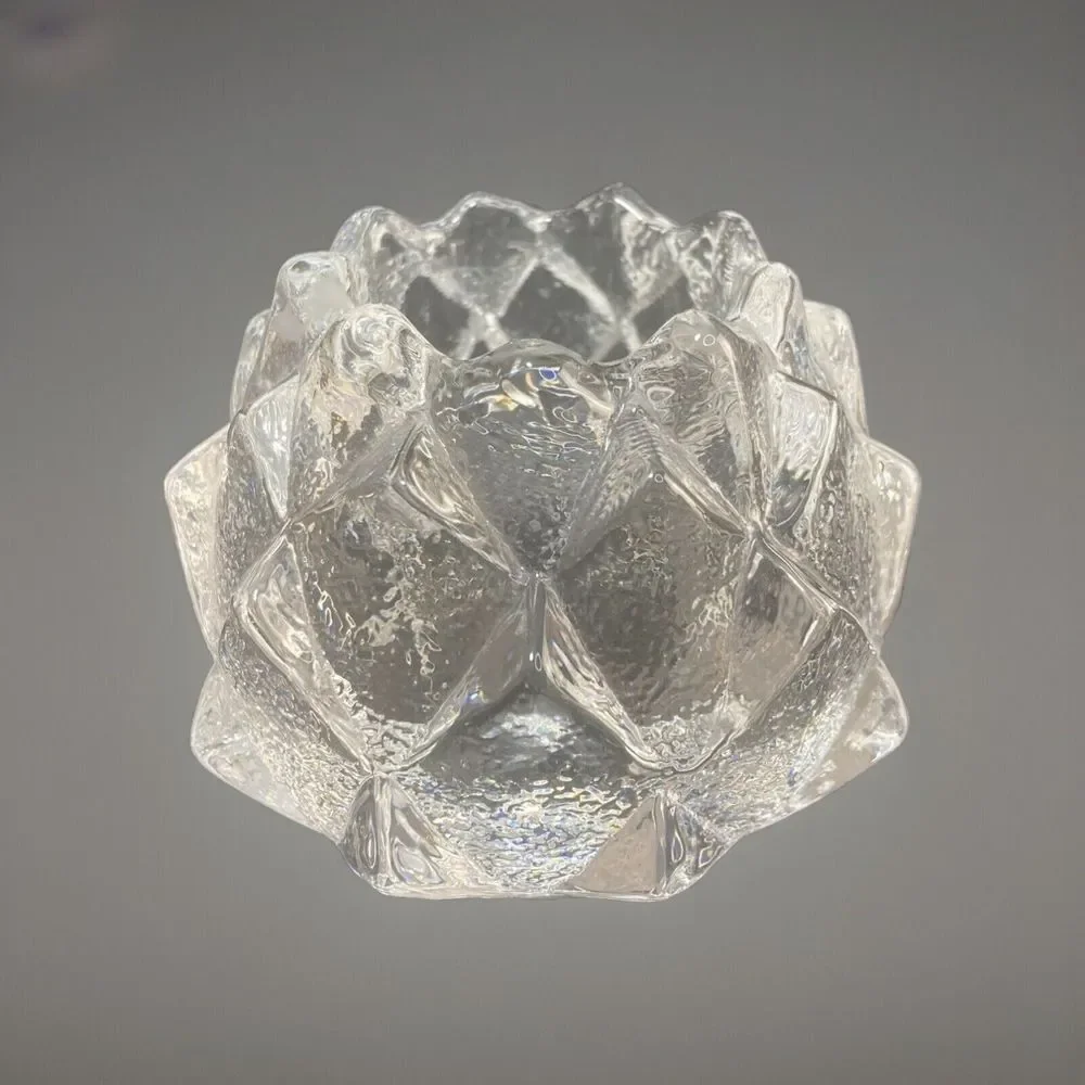 Orrefors Sweden Crystal Firefly Artichoke Nimbus Votive Candle Holder 3 Inch MCM